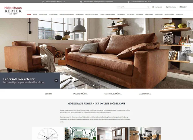 Vorschau Onlineshop Remer