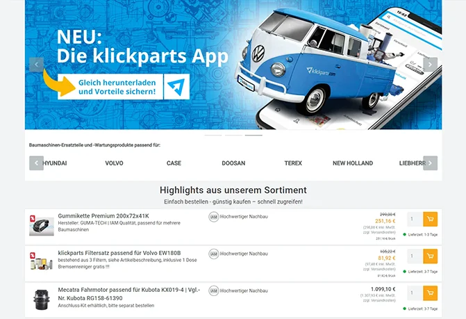 Klickparts Onlineshop
